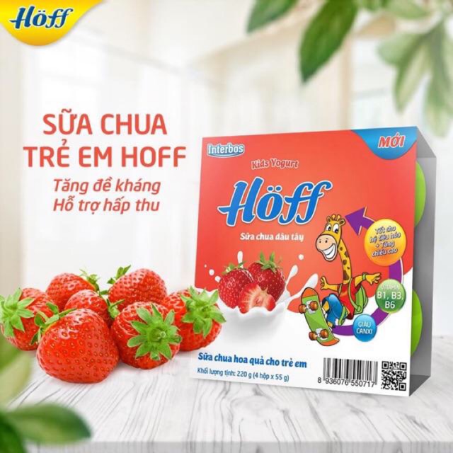 SỮA CHUA TRẺ EM HOff (date 09/2023) 55g x 48 hộp