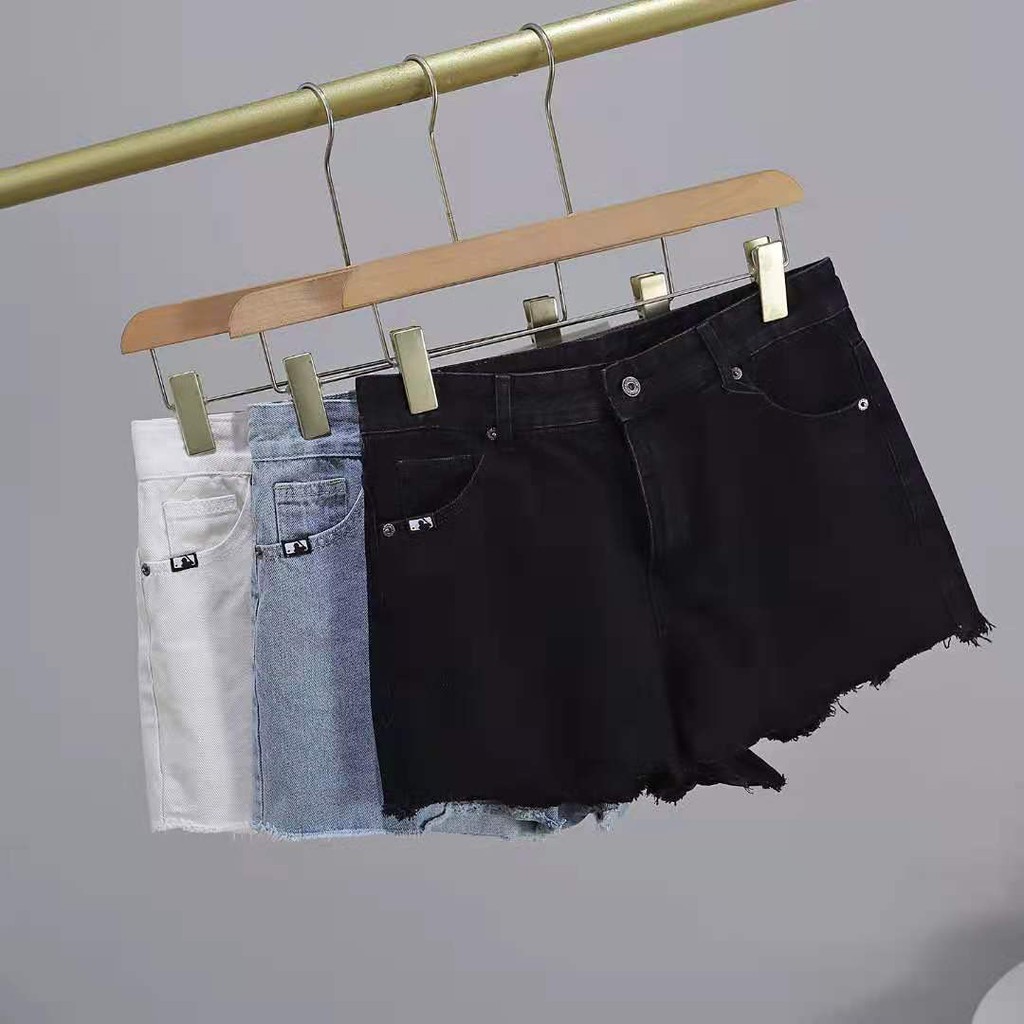 (HÀNG XUẤT XỊN) Quần short ngắn, Sooc jean 3 màu trắng, đen, xanh jean Phối giấu quần