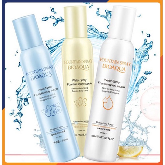 Xịt khoáng dưỡng ẩm BIOAQUA dịu nhẹ, kiểm soát dầu, sảng khoái giúp da mềm mịn trắng sáng tự nhiên SPU167