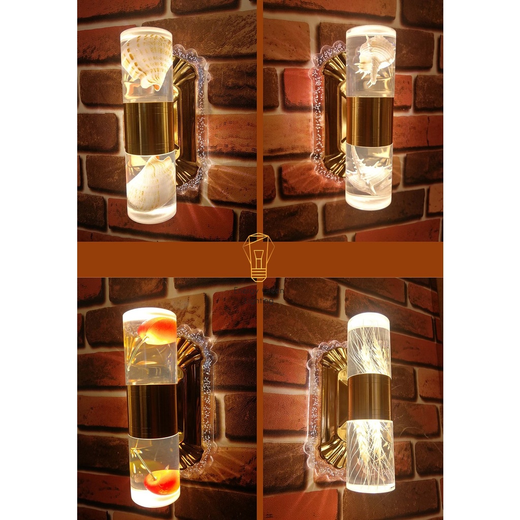 Đèn Led Treo Energy Green Lighting Tường Hiện Đại Thả Thuỷ Tinh 24w Phong Cách Bắc Âu Vintage Thiên Nhiên-Ánh Sáng Vàng