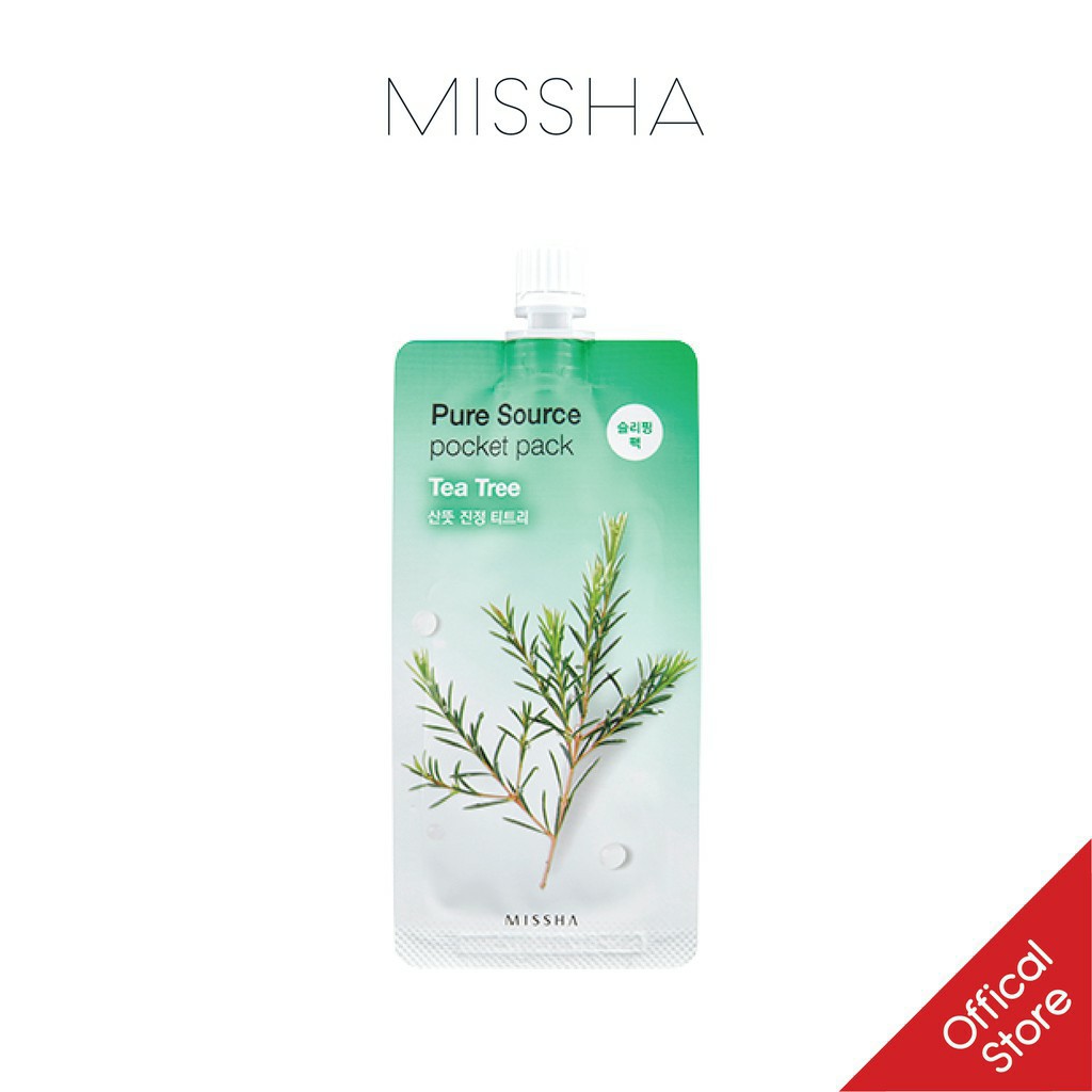 Mặt Nạ Ngủ Làm Dịu Da, Giảm Mụn Missha Pure Source Pocket Pack 10ml