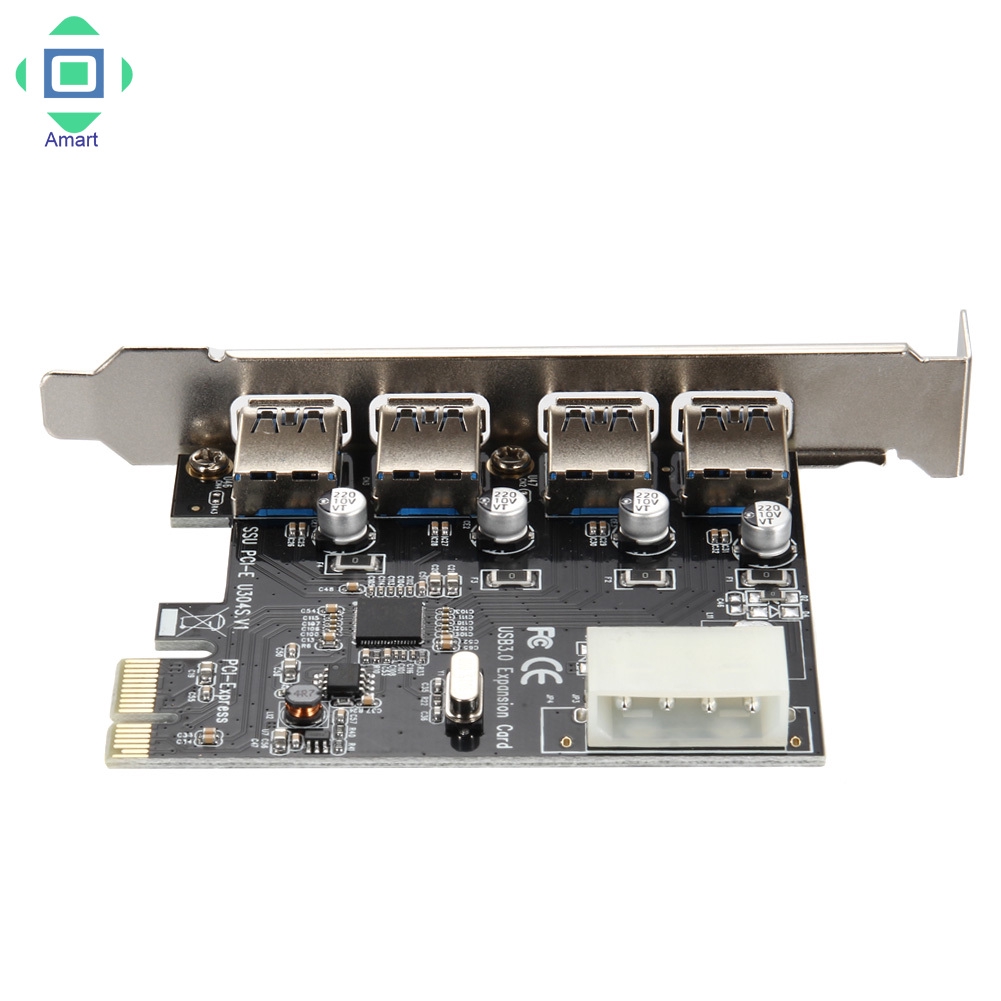 (Shop Amart) Card Chuyển Đổi cổng PCI Sang 4 Cổng USB 3.0