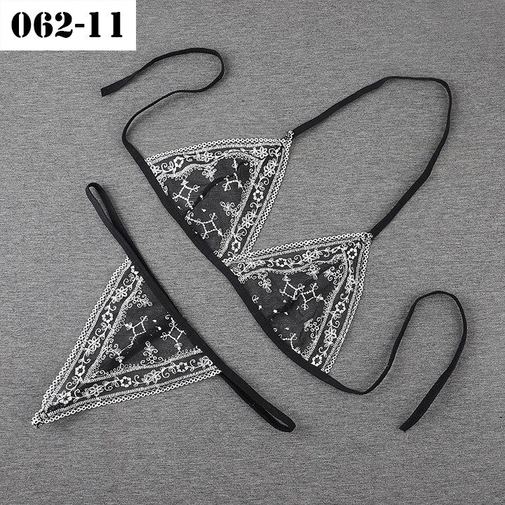 Bộ đồ lót thêu hoạ tiết đẹp - Bộ đồ lót gợi cảm lưới AQ062-11 | BigBuy360 - bigbuy360.vn