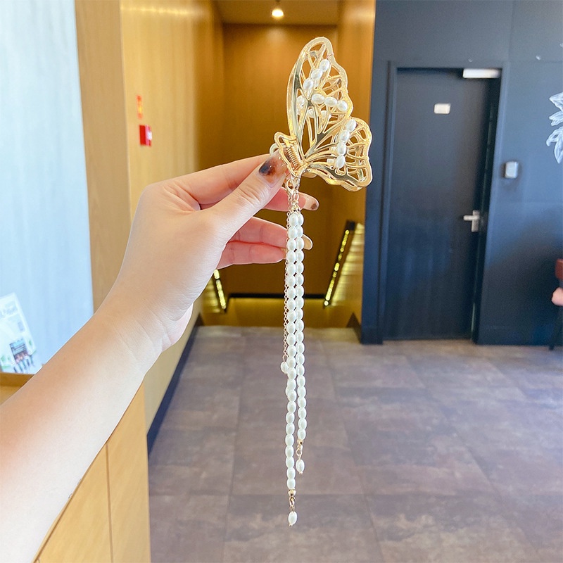 Kẹp Tóc Tua Rua Hình Bướm Phong Cách Hàn Quốc Cho Nữ