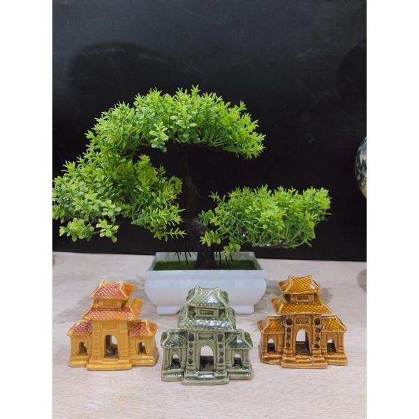 Mô hình nhà, tháp, tam quan mini trang trí bể cá, non bộ