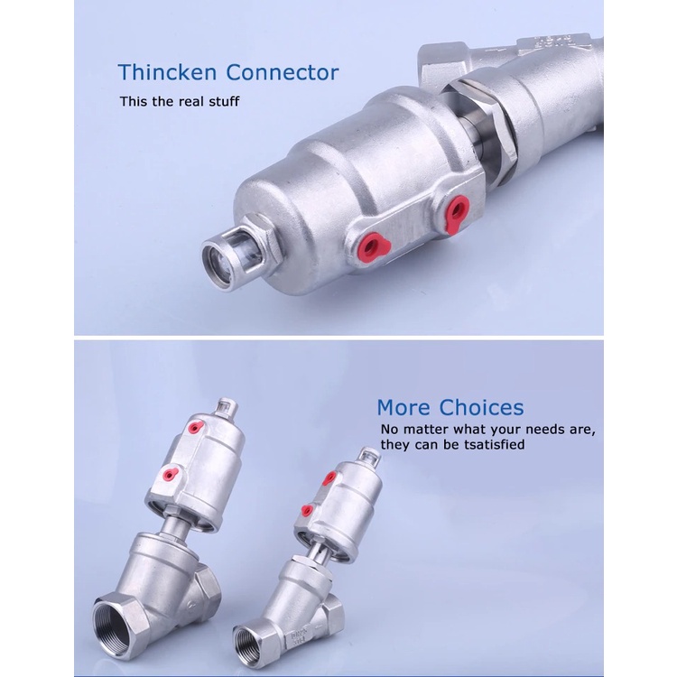 Van chữ Y van Y xiên DN15 Ren 21mm Bầu nhựa và Bầu inox