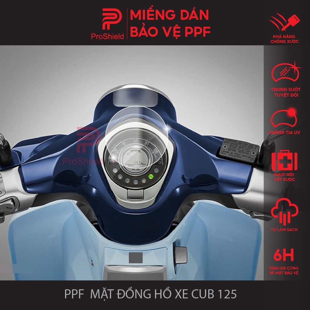 ☫☽Miếng Dán PPF Bảo Vệ Mặt Đồng Hồ Xe HONDA CUB 125
