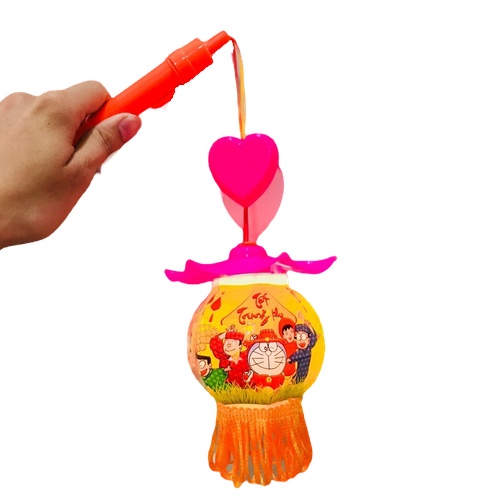 Lồng đèn trung thu mái đình có đèn và nhạc cho bé rước đèn