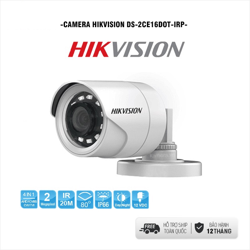 Camera TVI Hikvision 2.0mp FHD DS-2CE16DOT-IRP | DS-2CE56DOT-IRP - Bảo hành 24 tháng chính hãng