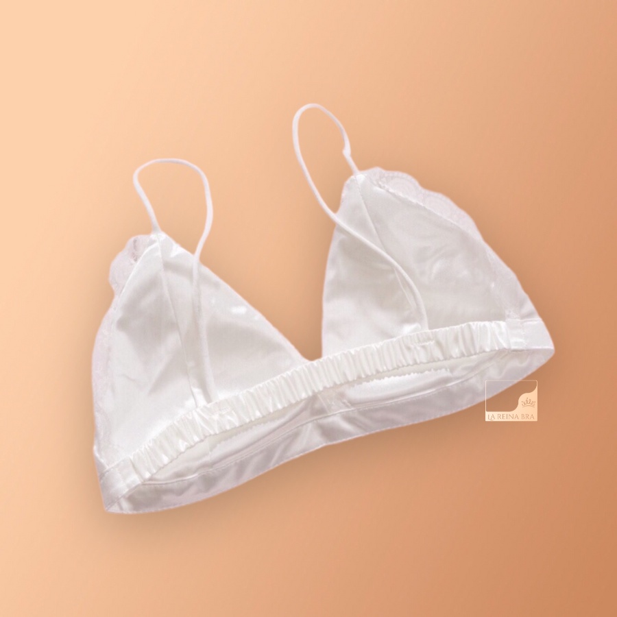 Áo bra lụa satin LA REINA BRA - LRAB005 viền ren cao cấp, thiết kế ôm sát gợi cảm quyến rũ