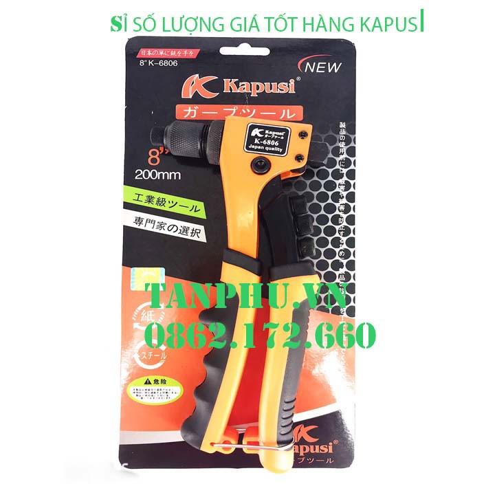Kềm-Kìm bấm rút rive trợ lực cao cấp KAPUSI K-6806 CHỈNH LỰC RÚT
