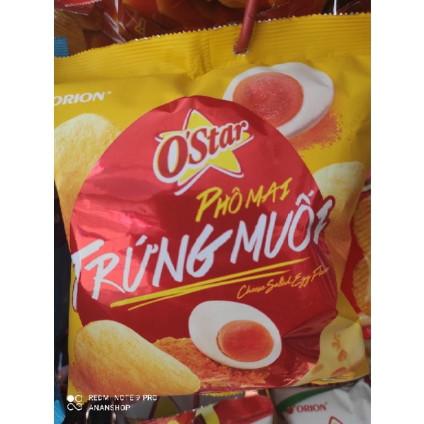 Combo 2 gói bim bim O'star vị trứng muối gói 32g