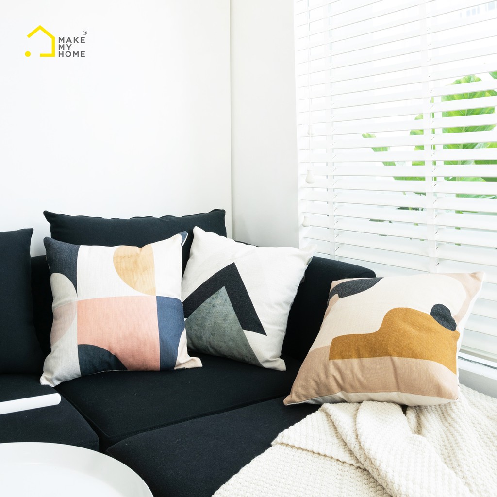 Gối Vuông Trang Trí Gối Sofa Đơn Giản  Make My Home PIECE
