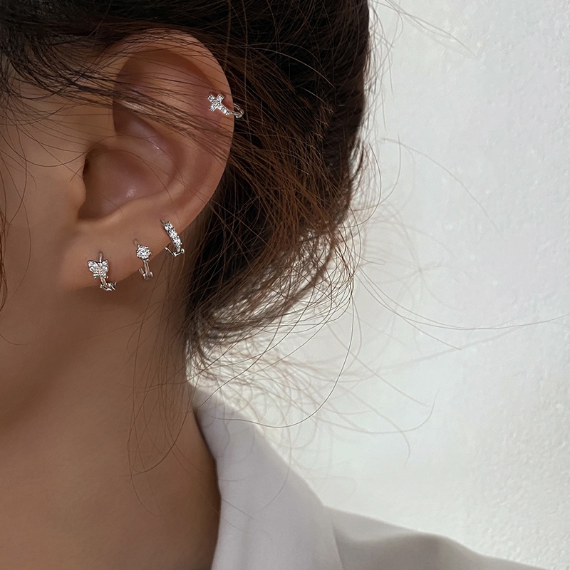 Bông Tai Nữ Khuyên Tai Nữ Tròn Bộ 14k Khuyên Tai Vòng Hình Bướm Xoắn Ốc Không Gây Dị Ứng Cho Nữ