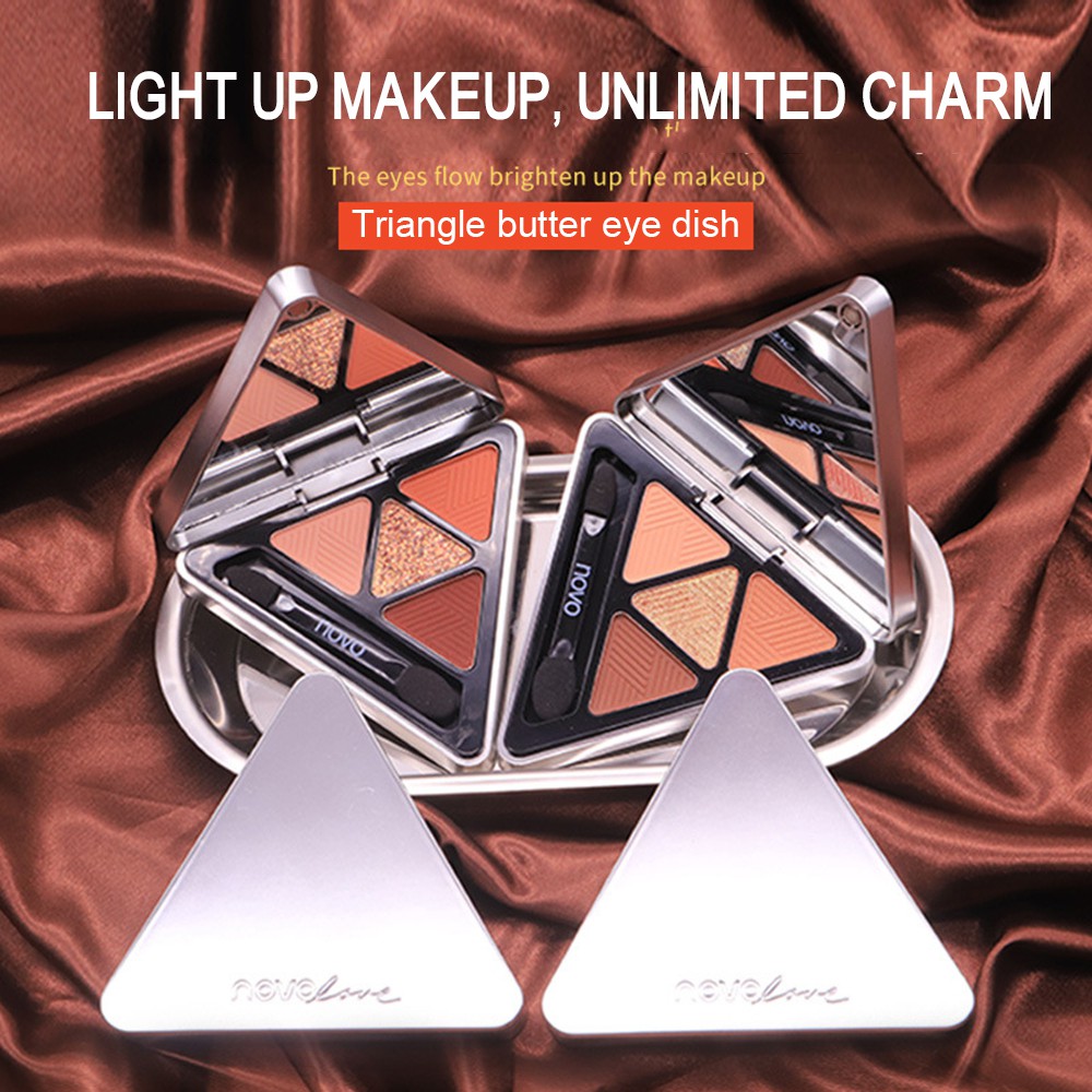 ☀☀☀ (Hàng Mới Về) Bảng Phấn Mắt Hình Tam Giác Trang Điểm Ba Chiều Tự Nhiên Lâu Trôi Không Bay Màu Novo ☝☝☝ | BigBuy360 - bigbuy360.vn