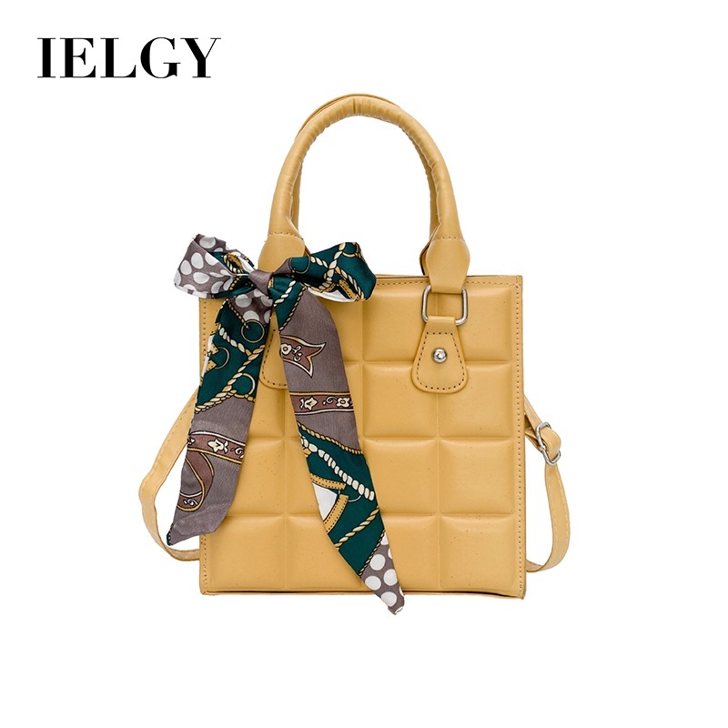 Túi đeo chéo IELGY sọc caro cột nơ thời trang giản dị cổ điển cho nữ