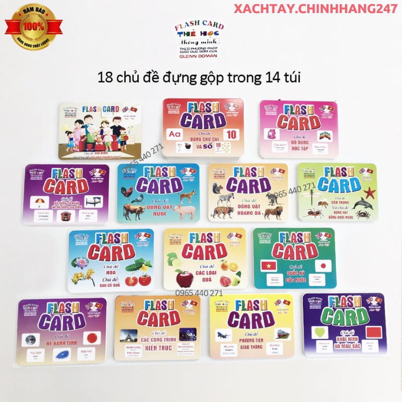 Bộ Thẻ Học Thông Minh Cho Bé ⚡LOẠI 1⚡ 18 Chủ Đề To Song Ngữ A-V Chuẩn GD Flashcard 1,2,3,4,5,6,7,8,9,10,11,12 Tháng-Tuổi