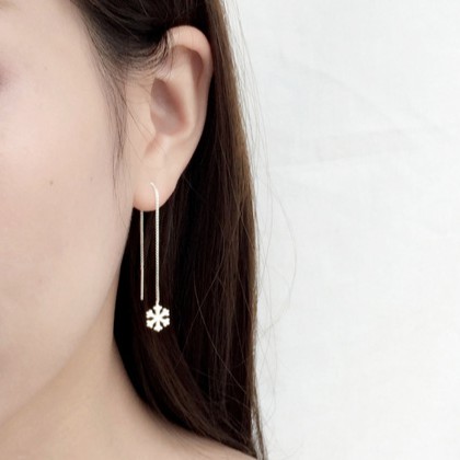 Bông Tai Mạ Bạc 925 Dạng Tua Rua Thời Trang Cho Nữ