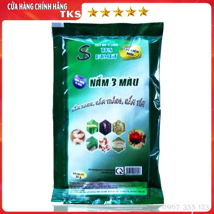 [Mua 10 Tặng 2] NẤM 3 MẦU: Nấm Ký Sinh Diệt Sâu Rầy - GÓI 30gr