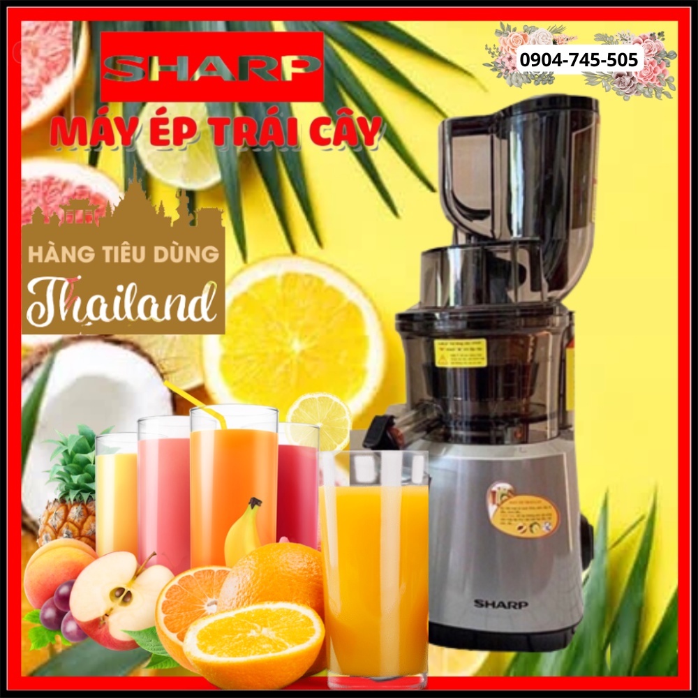 Máy Ép Chậm Trái Cây Sharp KS-888 Xuất xứ Thái Lan BH 12 Tháng Hàng Chính Hãng Chất Lượng Cao Cấp Ép Siêu Kiệt