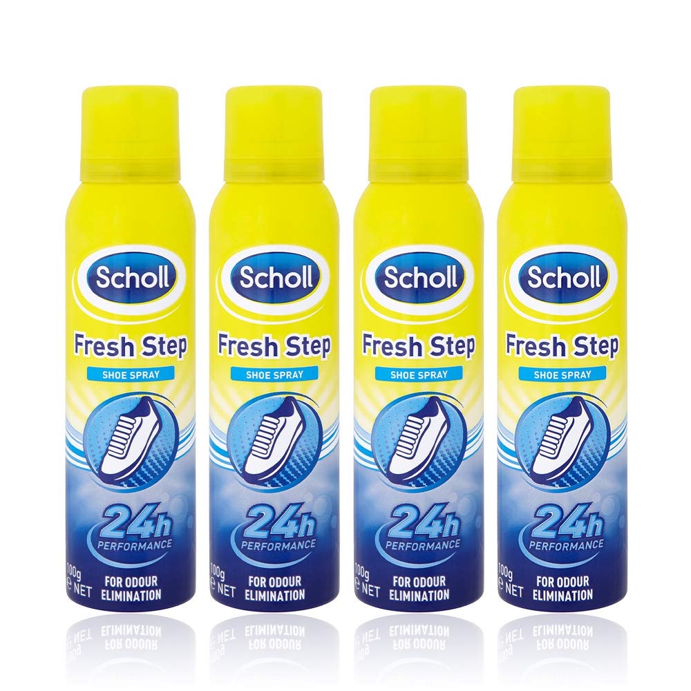 Xịt khử mùi hôi giầy, hôi chân Scholl Fresh Step (Đức) lọ150ml. Giảm tiết mồ hôi chân, mùi hôi giày hiệu quả