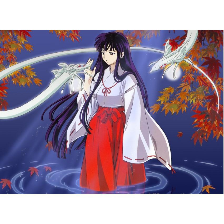 COSER KING Anime Inuyasha Kikyo Kimono Dress Cosplay Costume Halloween Costume Cosplay Costume