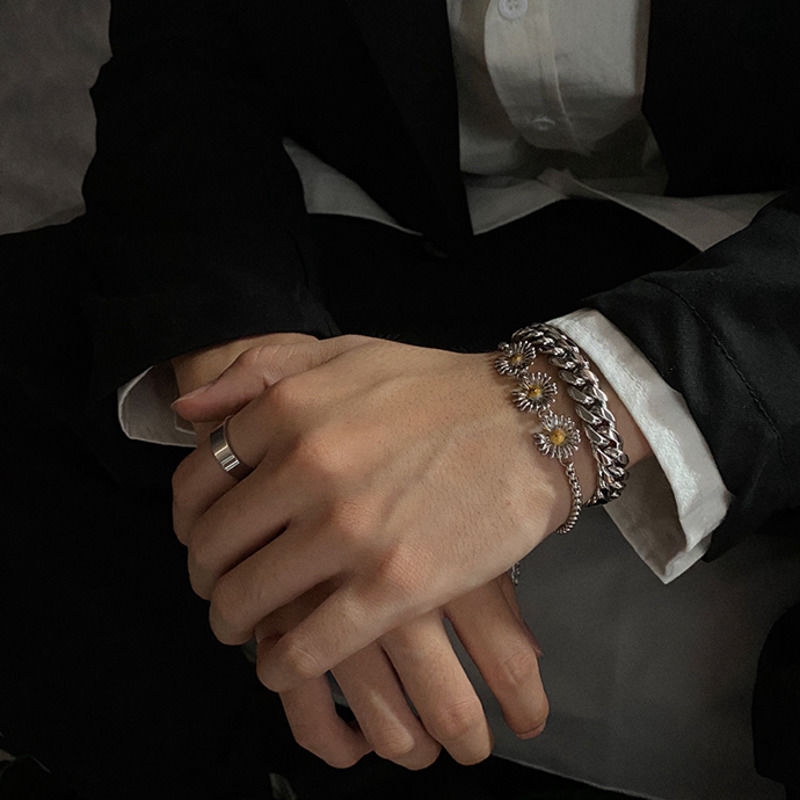 Vòng Đeo Tay Họa Tiết Hoa Cúc Nhỏ Phong Cách Hip Hop Hipster 22427