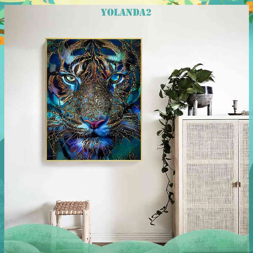 (canvas no printing)  Tranh Thêu Chữ Thập Toàn Bộ 11CT Hình Con Hổ