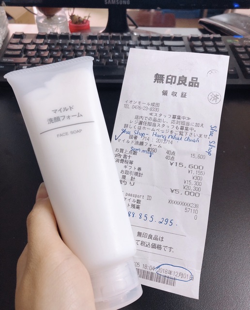 Sữa rửa mặt Muji face soap 120g Nhật bản