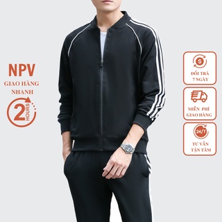 Bộ thể thao NPV nam vải Umi chắc chắn, bộ quần áo thu đông phong cách thể thao