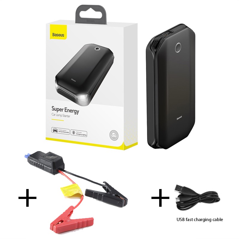 Bộ kích bình acquy Ô tô Baseus Super Energy Pro Car kiêm pin sạc dự phòng hàng chính hãng kèm đèn 3in1