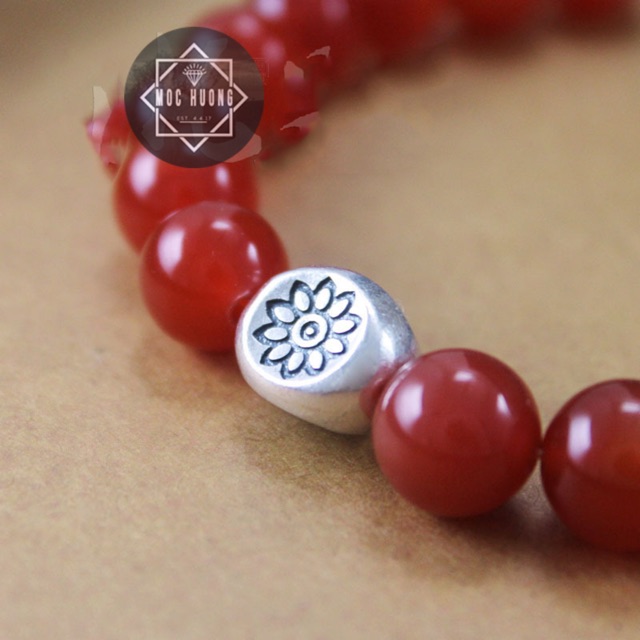 [Bạc 925] Charm bạc in hoa - MH315