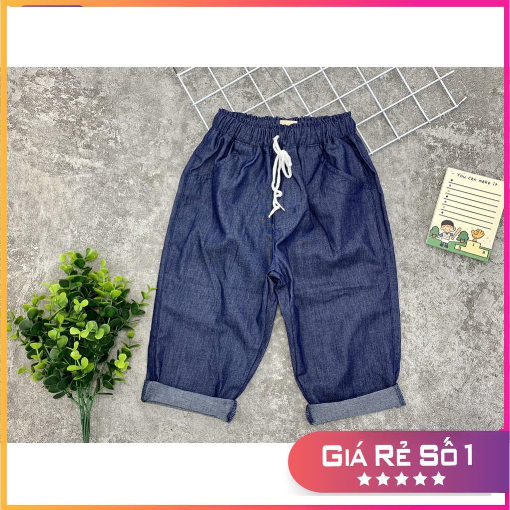 Quần bò giấy dáng lửng bé girl size 5-9T ( cho bạn khoảng từ 17kg - 27kg). Chất mềm, đẹp