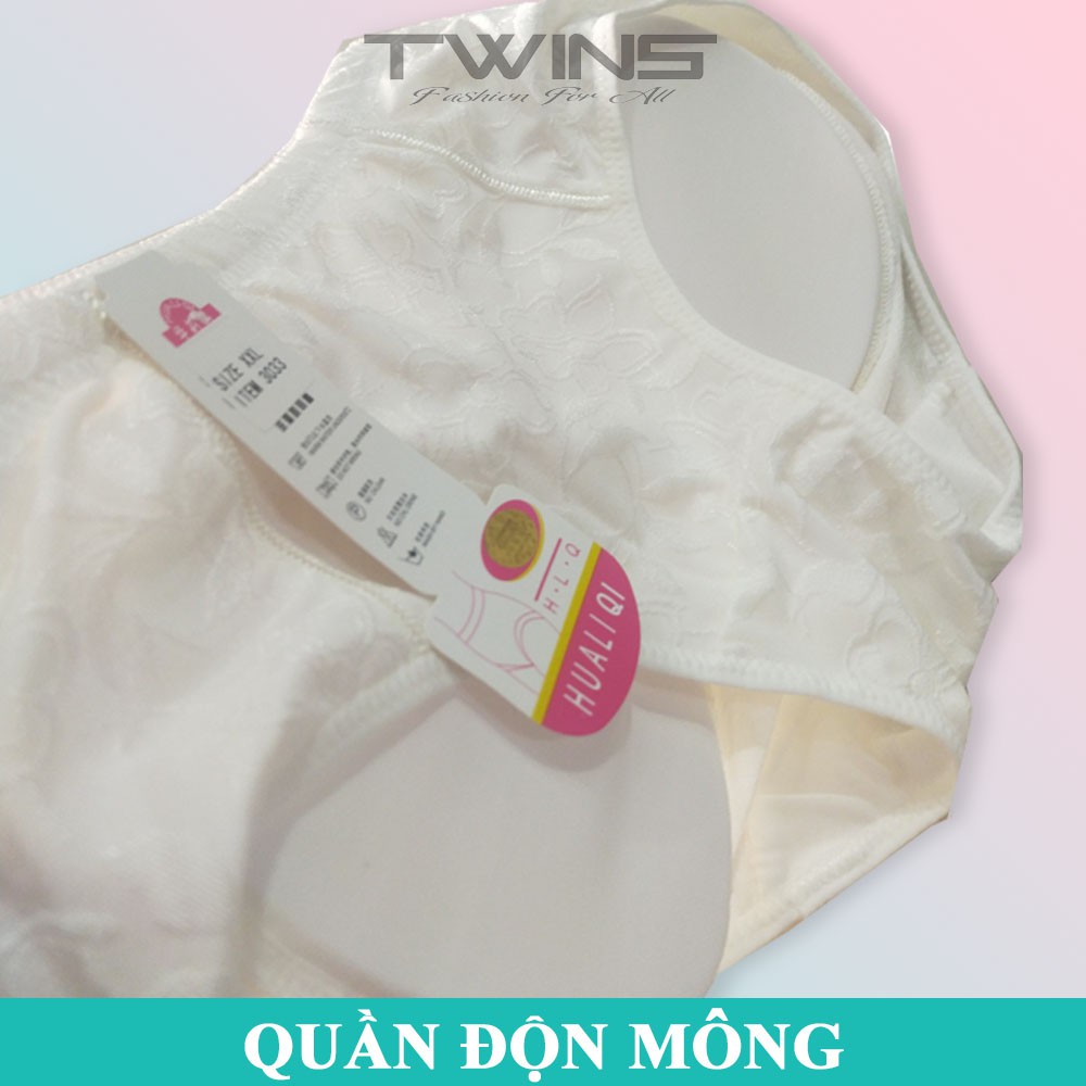 Quần lót nâng độn mông nữ tự nhiên SD3033 chất ren cao cấp định hình thông hơi cạp thấp mút tháo rời size 45-60kg