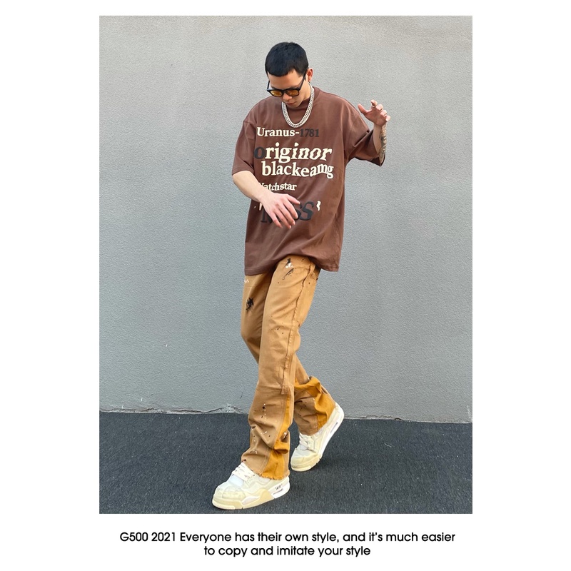 QUẦN JEAN ỐNG LOE NAM NÂU VẢY MỰC PHONG CÁCH ĐƯỜNG PHỐ