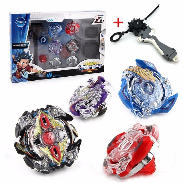 【Ready stock】Set 4 Con Quay Beyblade Burst B48 B66 B34 B59 kids toys Parent-child interactive Beyblade Burst Game Toys Metal Battle With Stadium String Launcher