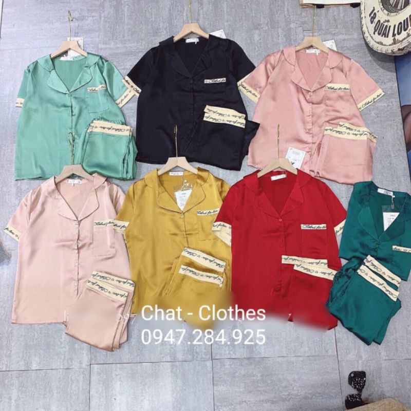 Bộ pijama CHỮ KÝ DÀI hàng thiết kế có size