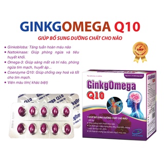 Hoạt Huyết Dưỡng Não Ginkgomega Q10 - Giúp Bổ Sung Dưỡng Chất Cho Não - Ginkgo Omega Q10 - Hộp 100 Viên