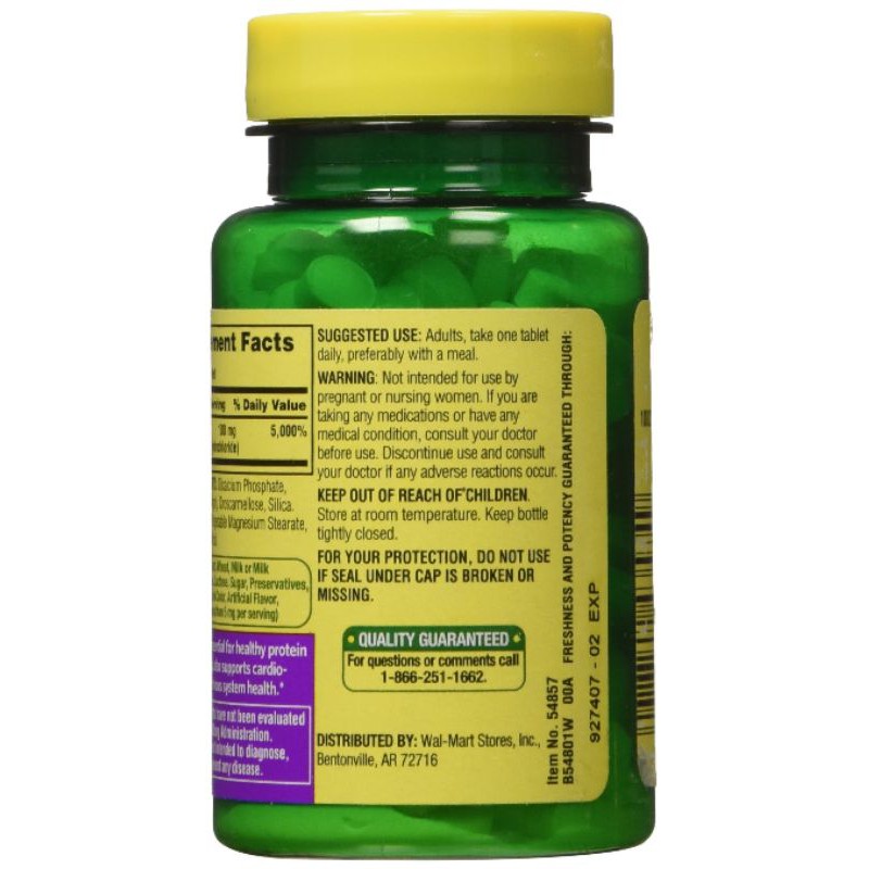 Vitamin B6 Spring Valley 250 Viên Hàng Mỹ Cam Kết Chính Hãng