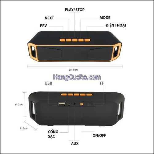 Loa bluetooth di động nghe hay S208