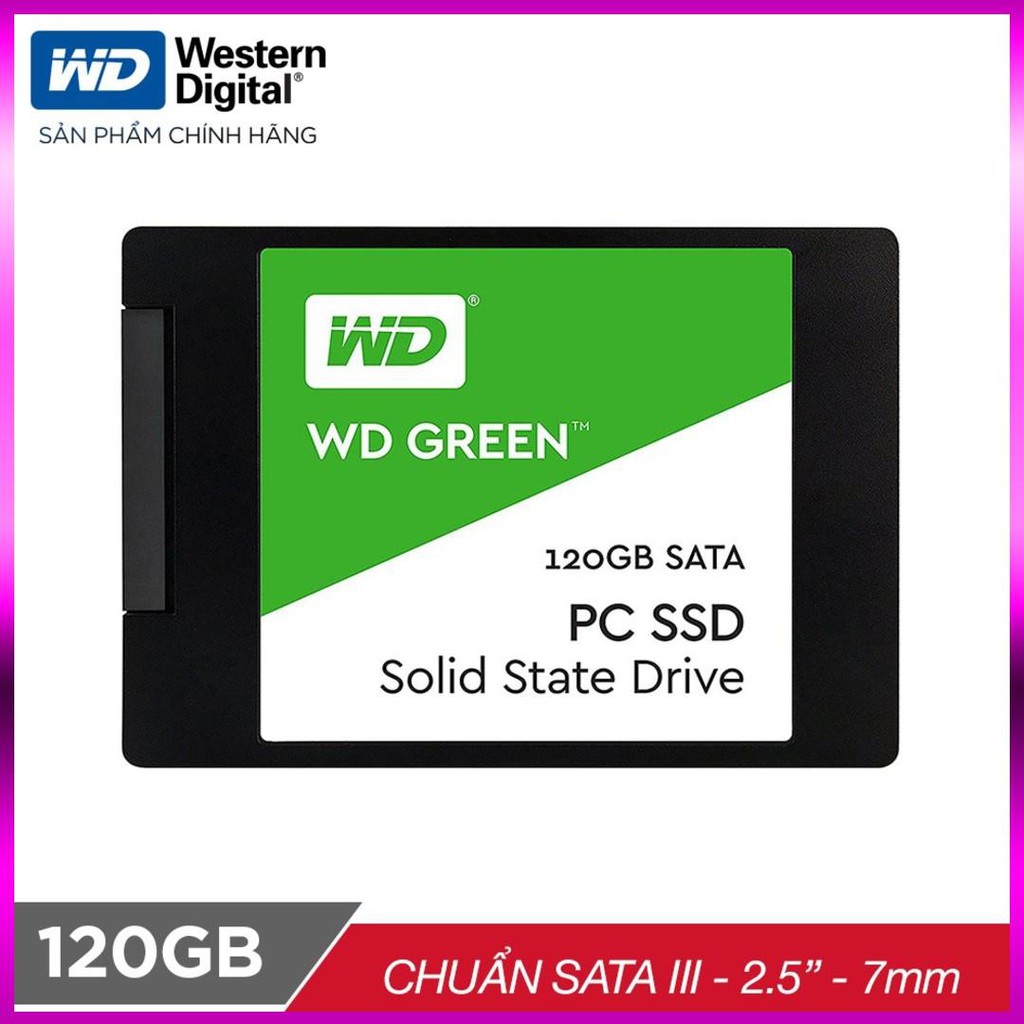Ổ cứng SSD WD Green 120GB 3D NAND Sata III 2.5 inch 7mm | BigBuy360 - bigbuy360.vn