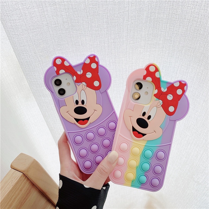 Minnie 3D Soft Silicone Shockproof Soft Case for iPhone 12 Pro Max iP11 X Xr 6 7 8 Plus Xs Max | BigBuy360 - bigbuy360.vn