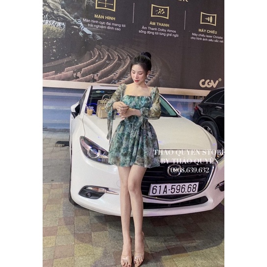 Đầm voan hoa