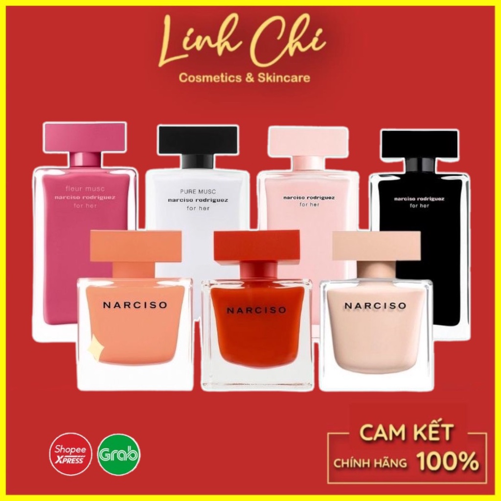 (Mẫu Thử) Nước Hoa Narciso For Her EDT-EDP, Narciso Ambree, Fleur Musc, Pure Musc