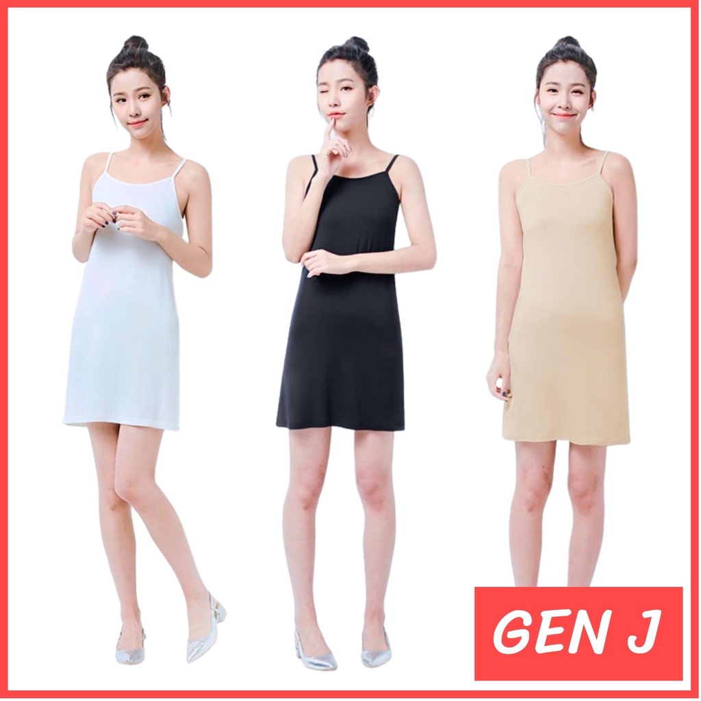 Váy ngủ nữ 2 dây đầm xuông chất đũi lụa trơn basic nữ - Gen J - 12 | WebRaoVat - webraovat.net.vn