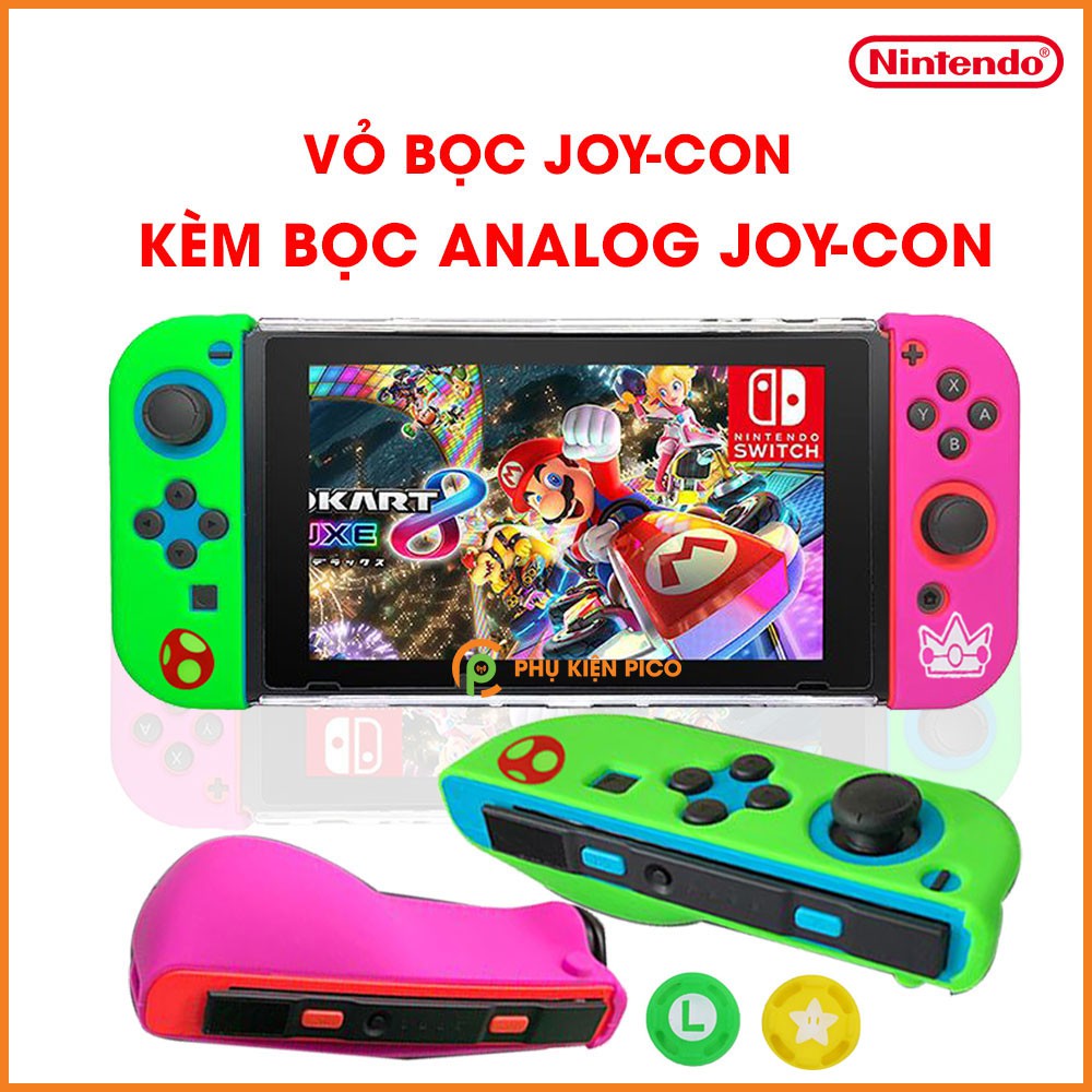 Bộ bọc Joy-con và bọc Analog dành cho máy chơi game Nintendo Switch chất liệu silicone cao cấp