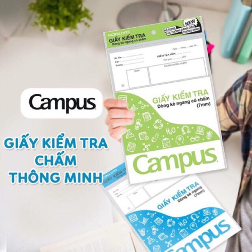 Campus - Giấy kiểm tra thông minh kẻ ngang cấp 2, cấp 3