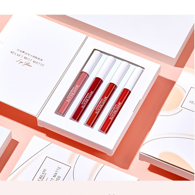 Set 4 cây son kem MayCreate Velvet Mist Matte_FG018