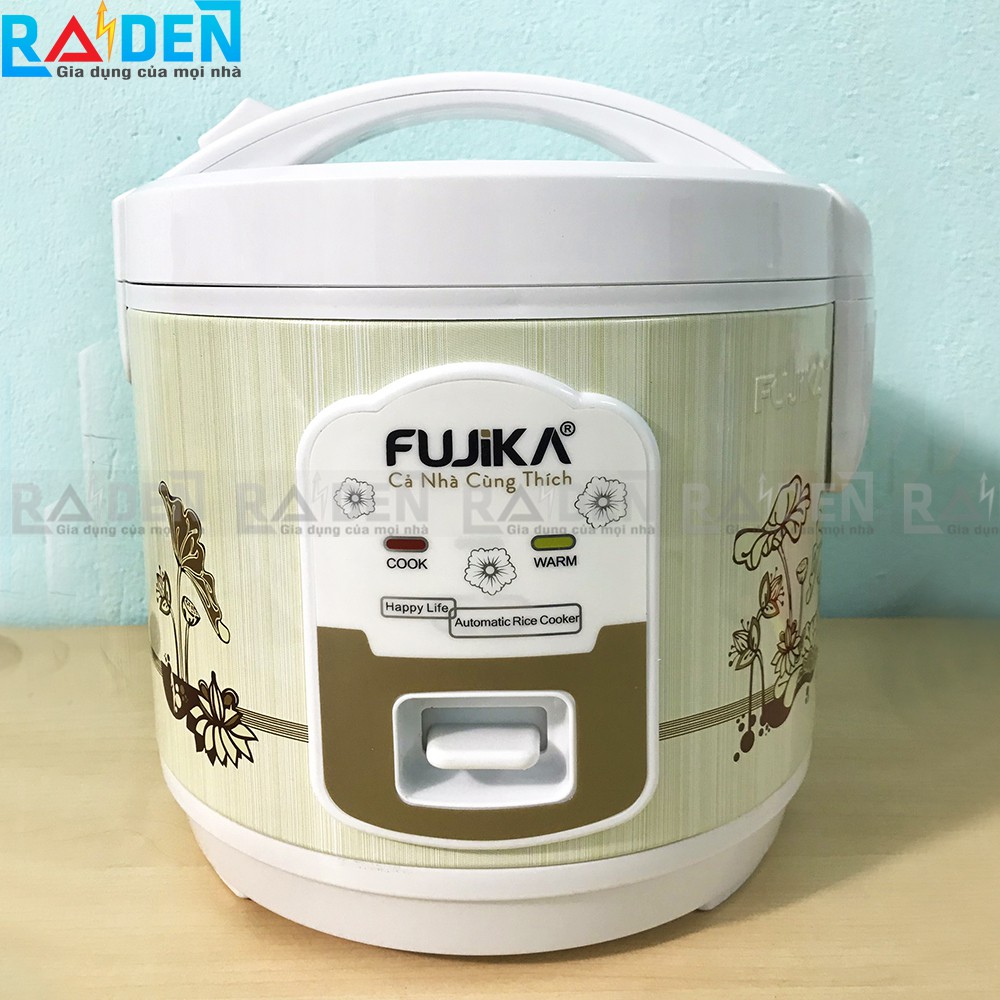 Nồi cơm điện sinh viên 1.5L Fujika FJ-NC1505 dành cho 2 - 3 người ăn - Họa tiết ngẫu nhiên