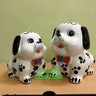 Chó sứ đựng tiền Bát tràng cao cấp